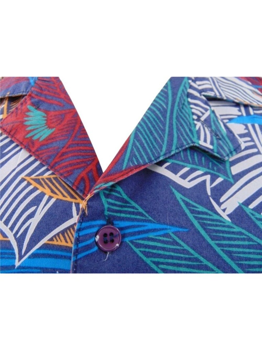 Occhi Mare Vintage 80s Hawaiian Shirt L Cotton Bold Floral Multi Color All Over - Picture 5 of 9